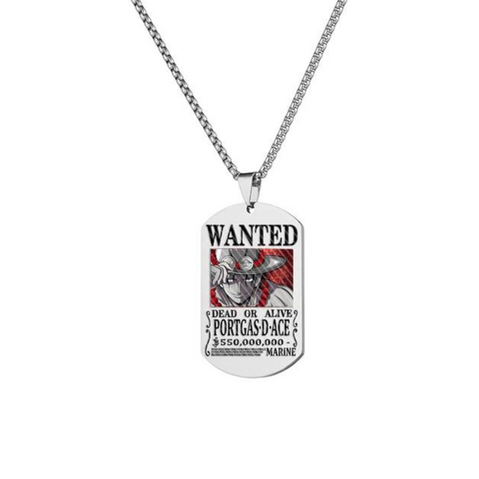 Ace Silver Wanted Necklace
