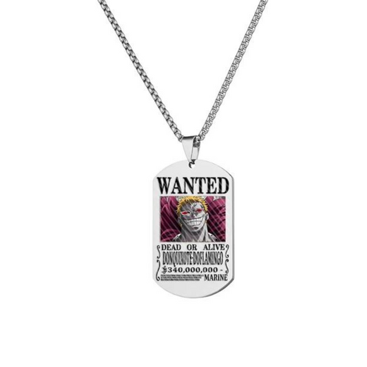 Doflamingo Silver Wanted Necklace