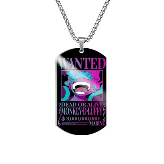 Monkey D Luffy Black Wanted Necklace