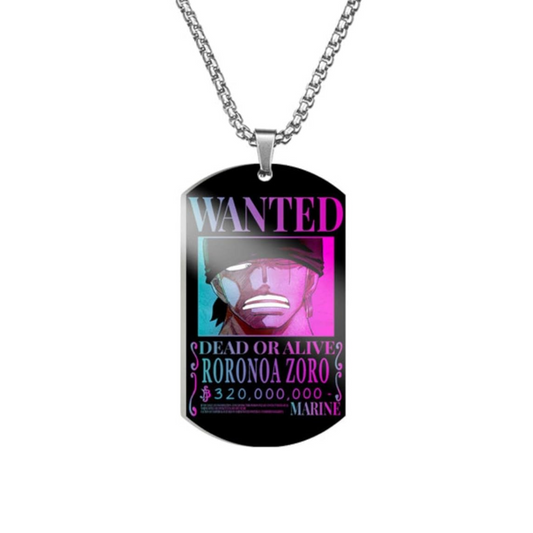 Roronoa Zoro Black Wanted Necklace