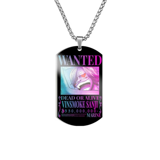 Vinsmoke Sanji Black Wanted Necklace