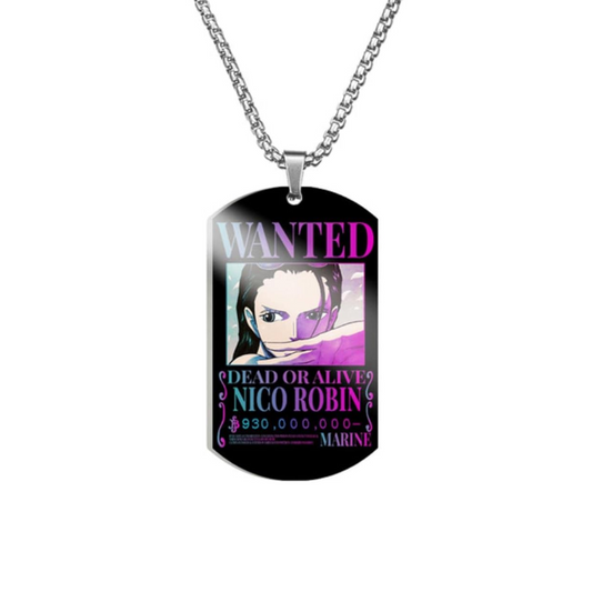 Nico Robin Black Wanted Necklace