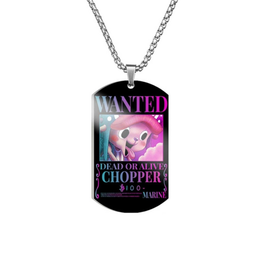 Tony Chopper Black Wanted Necklace