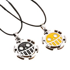 Ace Pirate Skull Metal Necklace