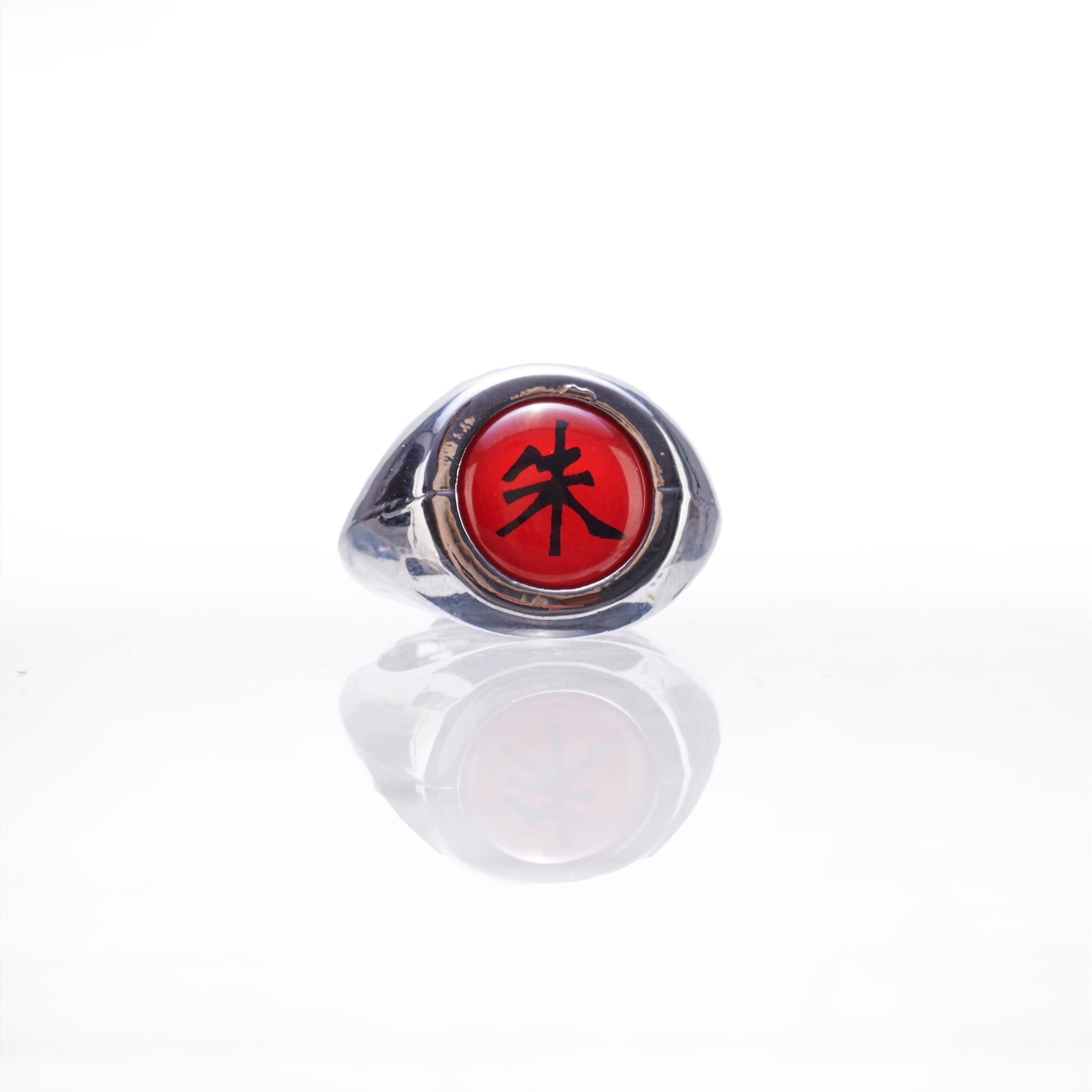RED KANJI SYMBOLS Naruto 10 Pcs. Necklace & Ring Set (Anime Charm  Pendant)