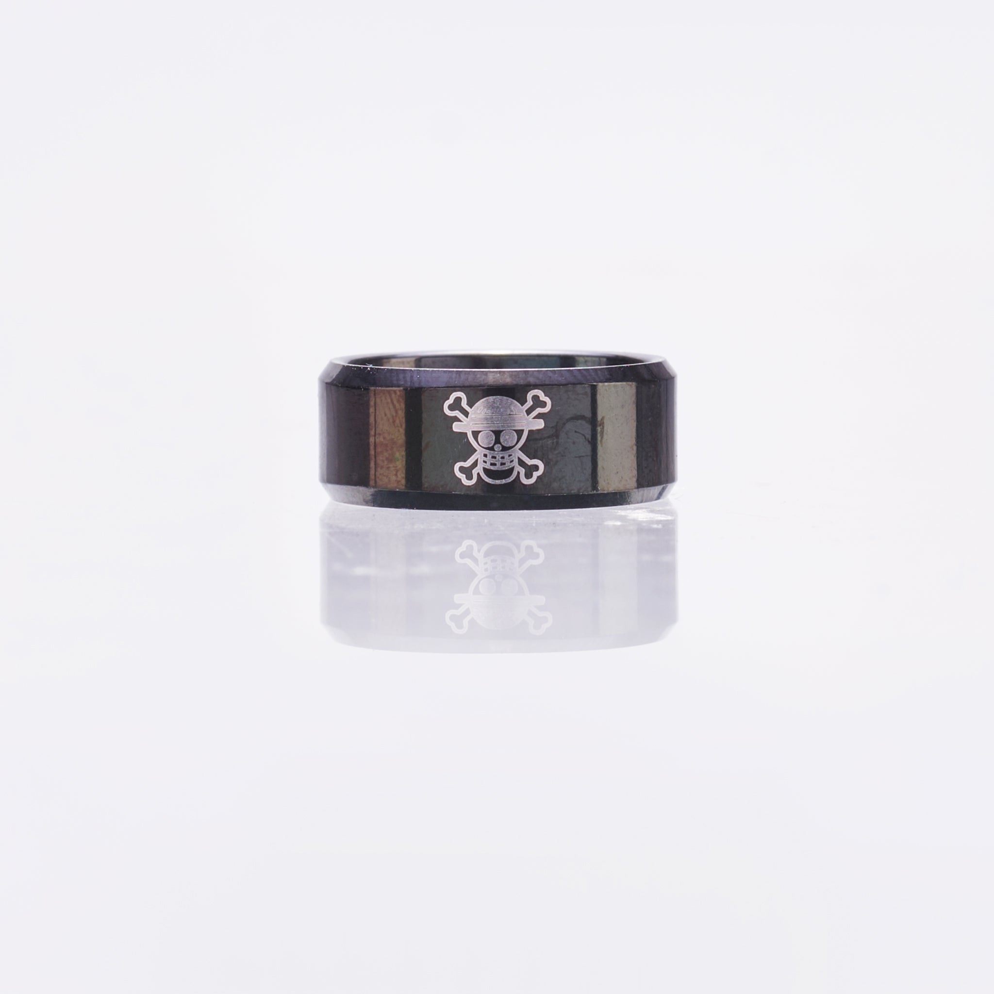 Luffy Engraved Ring (Black)