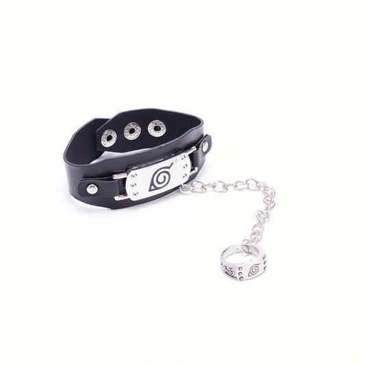 Naruto Bracelet Konoha Symbol Plated Silver | Bracelets for men, Cosplay  jewelry, Cosplay necklace